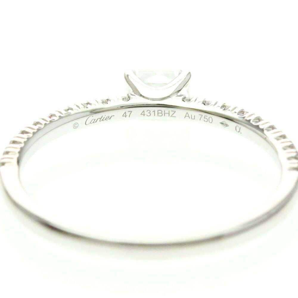 CARTIER Silver Diamond Ring - Picture 7 of 10